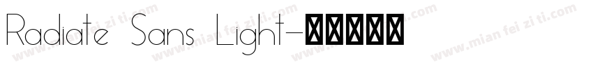 Radiate Sans Light字体转换